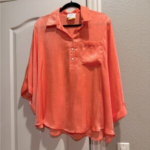 Andree By Unit persimmon satin blouse